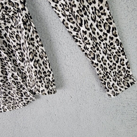 Tahari Womens Blouse Medium Office Siren Surplice Neckline Gold Buckle Slimming - Picture 6 of 13